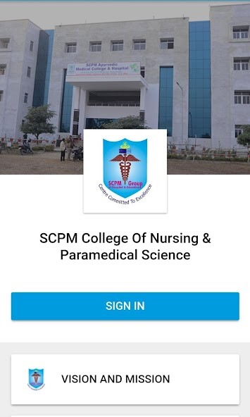 Run android online APK SCPM College Of Nursing  Paramedical Science from MyAndroid or emulate SCPM College Of Nursing  Paramedical Science using MyAndroid