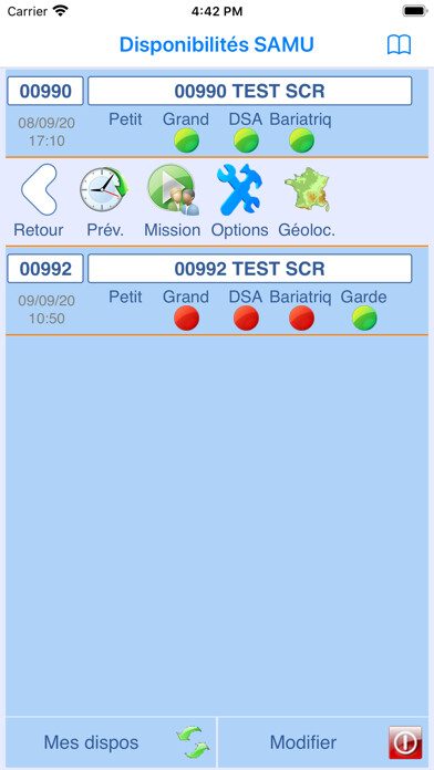 Emulate iPhone app SCR DISPO SAMU using MyAndroid