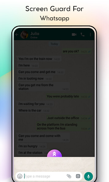 Run android online APK Screen Guard for Whatsapp Chat from MyAndroid or emulate Screen Guard for Whatsapp Chat using MyAndroid