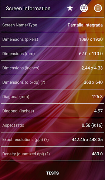 Run android online APK Screen Information from MyAndroid or emulate Screen Information using MyAndroid