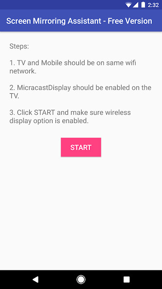 Run android online APK Screen Mirroring Assistant from MyAndroid or emulate Screen Mirroring Assistant using MyAndroid