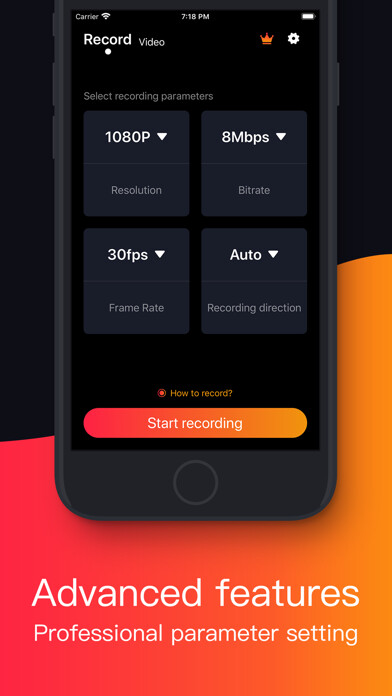 Emulate iPhone app Screen Recorder-recording app. using MyAndroid