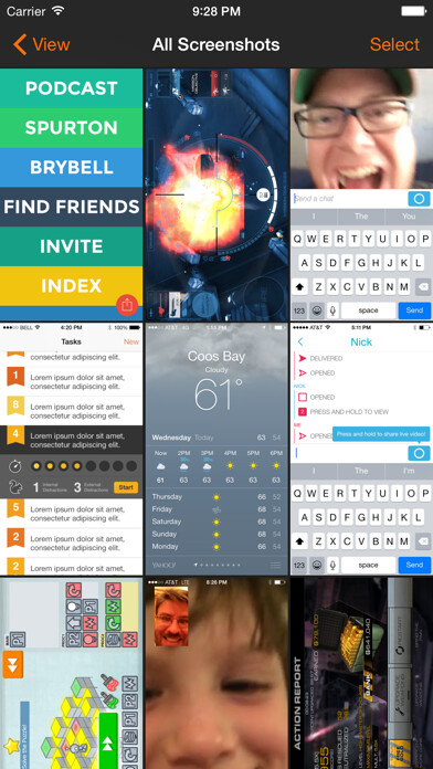 Emulate iPhone app Screenshot Journal using MyAndroid