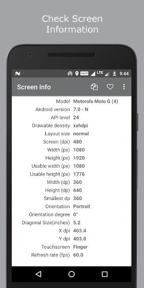 Emulate Android APK Screen Size / Info / Dpi