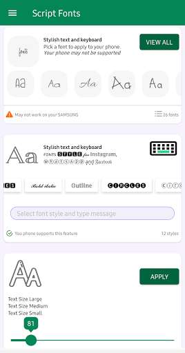 Run android online APK Script Fonts for FlipFont with Font Resizer from MyAndroid or emulate Script Fonts for FlipFont with Font Resizer using MyAndroid Run android online APK Script Fonts for FlipFont with Font Resizer from MyAndroid or emulate Script Fonts for FlipFont with Font Resizer using MyAndroid