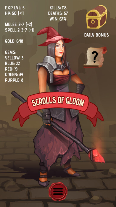 Emulate iPhone app Scrolls Of Gloom using MyAndroid