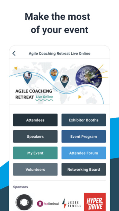 Emulate iPhone app Scrum Alliance Virtual Events using MyAndroid