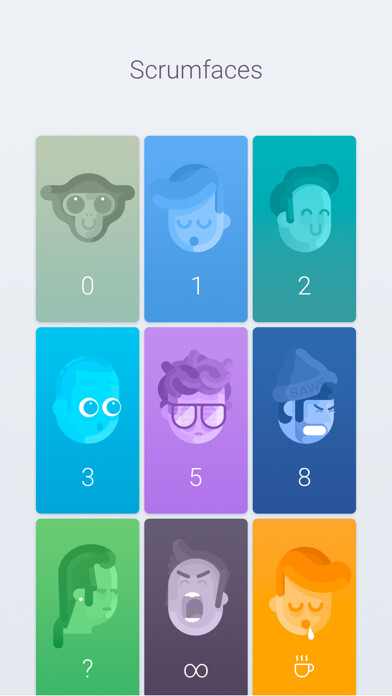 Emulate iPhone app Scrum Faces - Planning Poker using MyAndroid Emulate iPhone app Scrum Faces - Planning Poker using MyAndroid