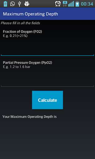Run android online APK Scuba MOD Calculator from MyAndroid or emulate Scuba MOD Calculator using MyAndroid
