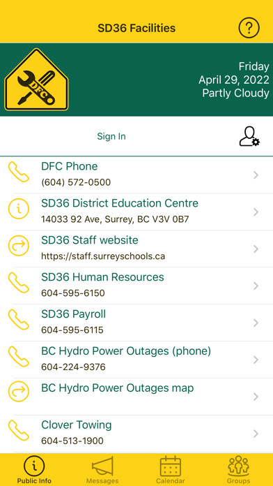 Run android online APK SD36 Facilities from MyAndroid or emulate SD36 Facilities using MyAndroid