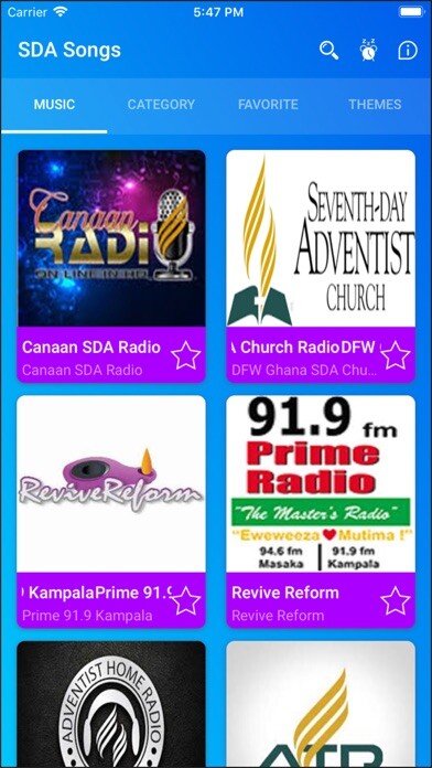 Emulate iPhone app SDA Songs - Adventist Radio using MyAndroid
