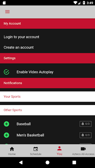 Emulate Android APK SDSU Aztecs