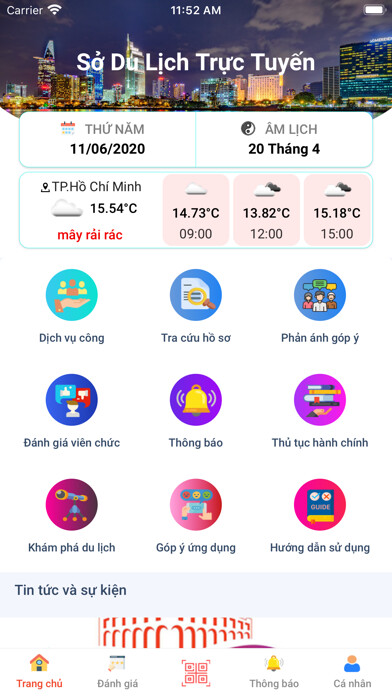 Emulate iPhone app Sở Du Lịch Trực Tuyến using MyAndroid