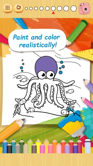 Emulate iPhone app Sea Animal Coloring Book using MyAndroid