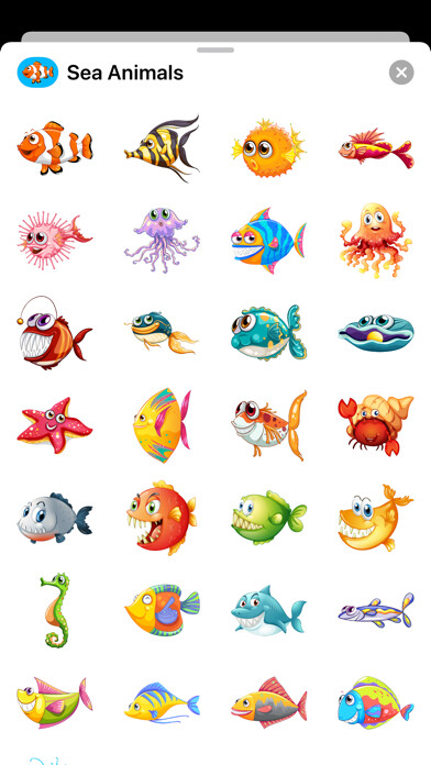 Emulate iPhone app Sea Animal Fish Nemo Stickers using MyAndroid Emulate iPhone app Sea Animal Fish Nemo Stickers using MyAndroid