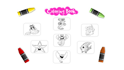 Emulate iPhone app Sea Animals Coloring Book for Kids using MyAndroid Emulate iPhone app Sea Animals Coloring Book for Kids using MyAndroid
