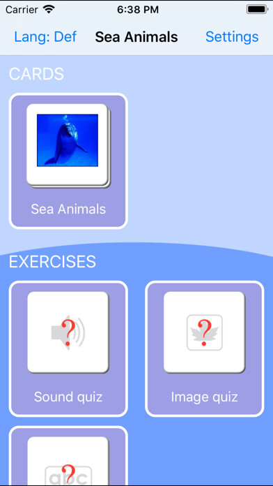 Emulate iPhone app Sea Animals. Learning Cards using MyAndroid Emulate iPhone app Sea Animals. Learning Cards using MyAndroid