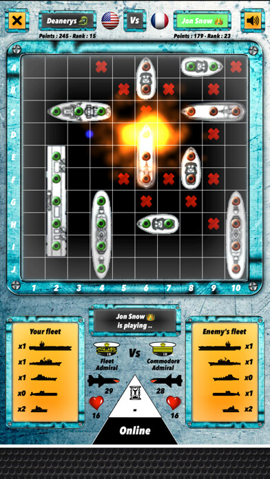 Emulate iPhone app Sea Battle Board Game using MyAndroid