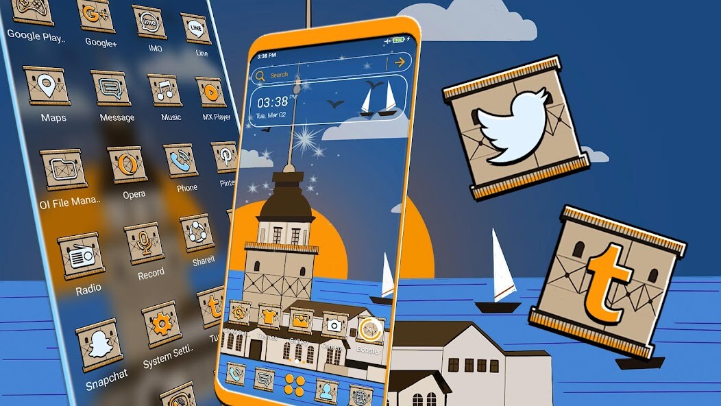 Run android online APK Sea Beacon House Theme from MyAndroid or emulate Sea Beacon House Theme using MyAndroid