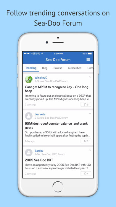 Emulate iPhone app Sea-Doo Forum - For PWC enthusiasts using MyAndroid