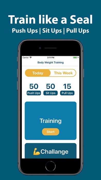 Emulate iPhone app SEAL - Body Weight Trainer using MyAndroid