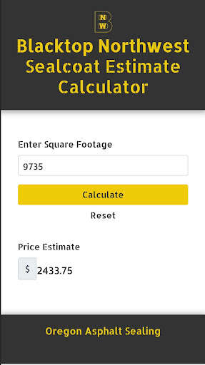 Run android online APK Sealcoat Calculator from MyAndroid or emulate Sealcoat Calculator using MyAndroid