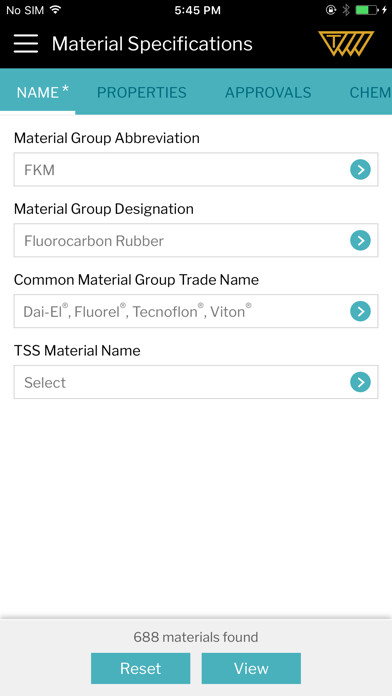 Emulate iPhone app Sealing Materials Selector using MyAndroid Emulate iPhone app Sealing Materials Selector using MyAndroid