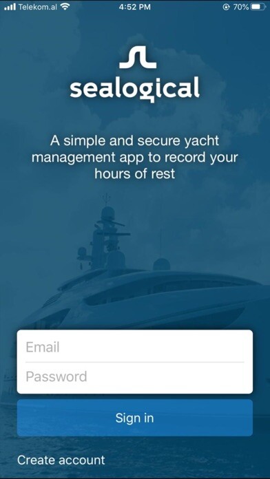 Emulate iPhone app Sealogical - Yacht Crew App using MyAndroid