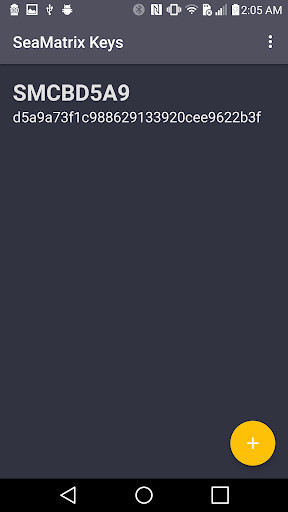 Run android online APK SeaMatrix Keys from MyAndroid or emulate SeaMatrix Keys using MyAndroid