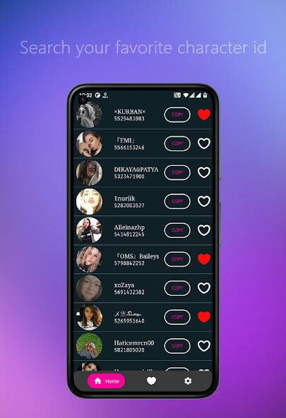 Run android online APK Search Character ID - Battlegr from MyAndroid or emulate Search Character ID - Battlegr using MyAndroid