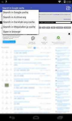 Emulate Android APK Search page in Web Archive