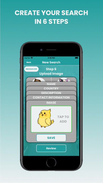 Emulate iPhone app Search-Party using MyAndroid