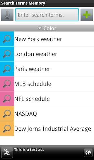 Run android online APK Search Terms Memory from MyAndroid or emulate Search Terms Memory using MyAndroid