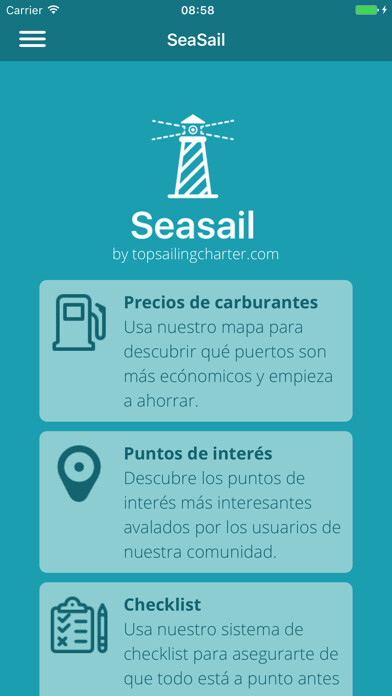 Emulate iPhone app SeaSail by Topsailingcharter using MyAndroid Emulate iPhone app SeaSail by Topsailingcharter using MyAndroid