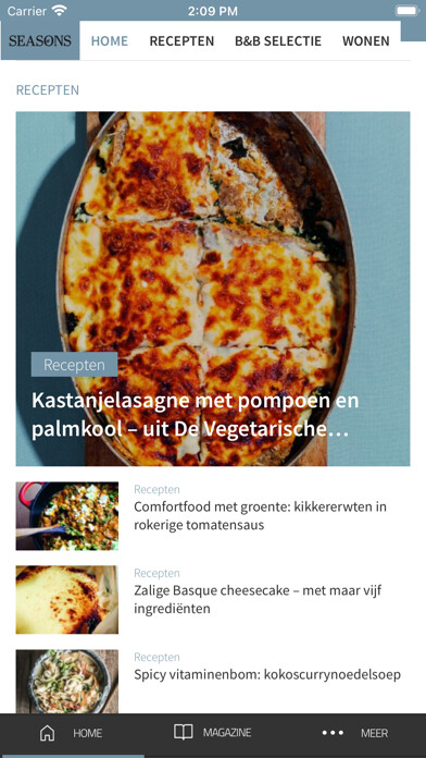 Emulate iPhone app Seasons magazine using MyAndroid