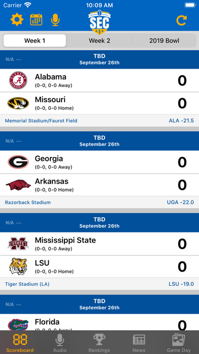 Emulate iPhone app SEC Football Scores using MyAndroid Emulate iPhone app SEC Football Scores using MyAndroid