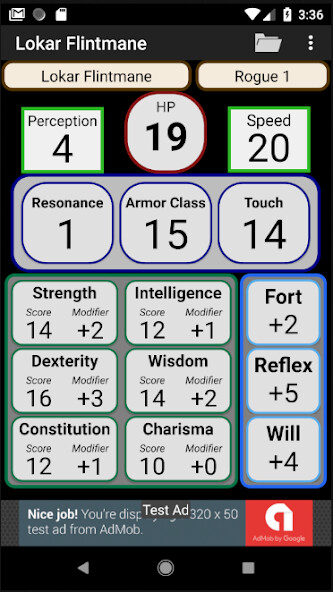Emulate iPhone app Second Edition Character Sheet using MyAndroid Emulate iPhone app Second Edition Character Sheet using MyAndroid
