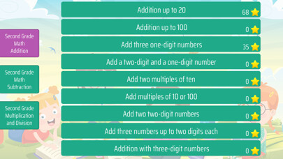 Emulate iPhone app Second Grade Math Trainer using MyAndroid