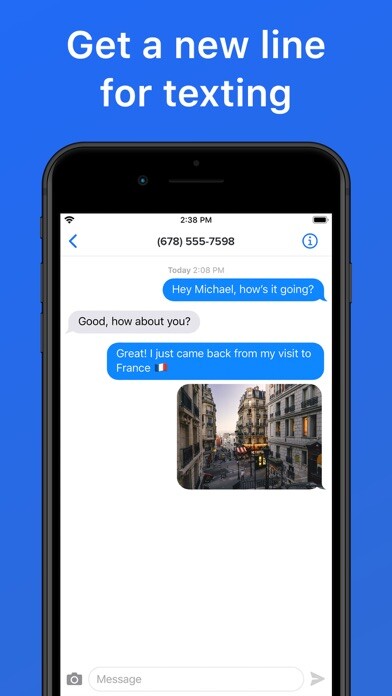 Emulate iPhone app Second Texting Number using MyAndroid