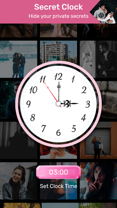 Emulate iPhone app Secret Clock Vault Photos Lock using MyAndroid