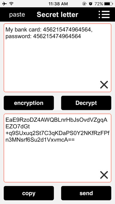 Emulate iPhone app Secret letter-SMS encryption Email encryption Text using MyAndroid Emulate iPhone app Secret letter-SMS encryption Email encryption Text using MyAndroid