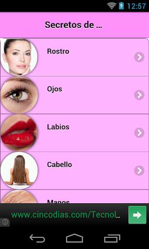 Emulate Android APK Secretos de Belleza caseros
