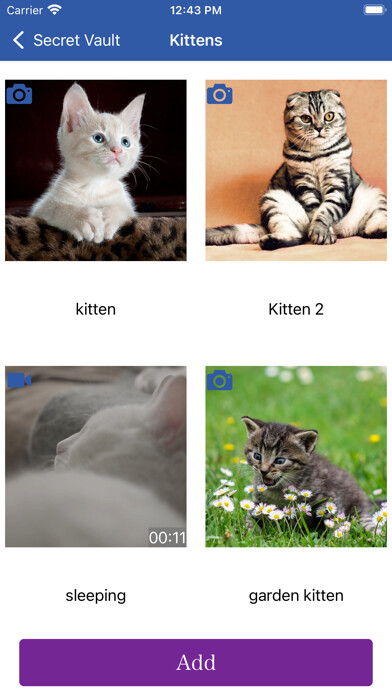 Emulate iPhone app Secret Photos & Video Vault using MyAndroid