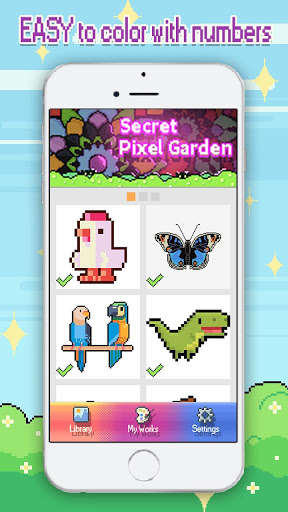 Run android online APK Secret Pixel Garden - Color by Number pixel Game from MyAndroid or emulate Secret Pixel Garden - Color by Number pixel Game using MyAndroid