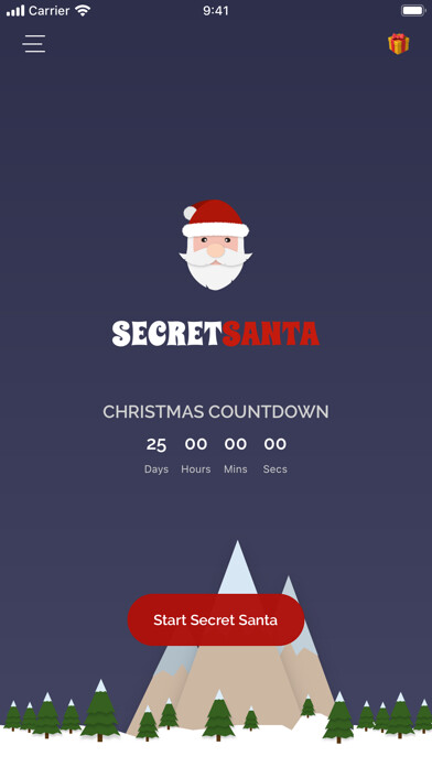 Emulate iPhone app Secret Santa Gift Raffle using MyAndroid