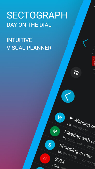 Emulate iPhone app Sectograph visual time manager using MyAndroid
