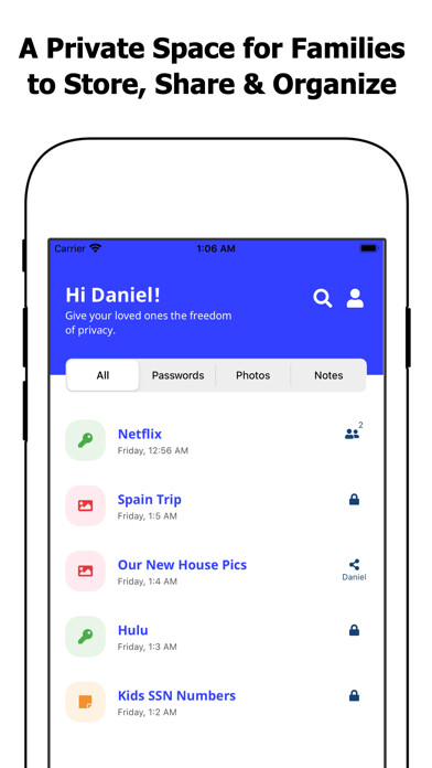 Emulate iPhone app SecureAppy: Family Vault using MyAndroid