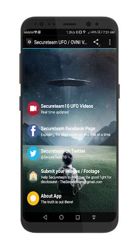 Run android online APK Secureteam UFO / OVNI Videos from MyAndroid or emulate Secureteam UFO / OVNI Videos using MyAndroid Run android online APK Secureteam UFO / OVNI Videos from MyAndroid or emulate Secureteam UFO / OVNI Videos using MyAndroid