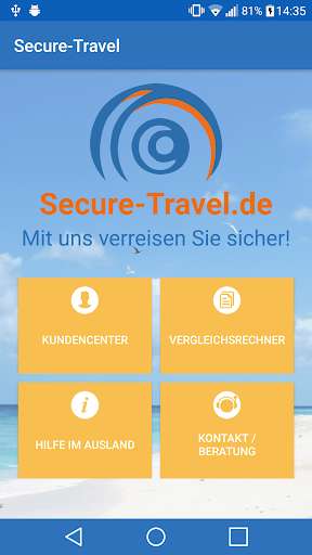 Run android online APK Secure Travel Reise App from MyAndroid or emulate Secure Travel Reise App using MyAndroid Run android online APK Secure Travel Reise App from MyAndroid or emulate Secure Travel Reise App using MyAndroid