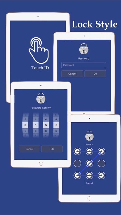 Emulate iPhone app Security Lock System for Facebook - Safe with password locks using MyAndroid